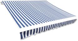 vidaXL Pânză de copertină, albastru și alb, 450 x 300 cm (143700)