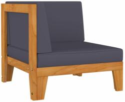 vidaXL Canapea de colț modulară, perne gri închis, lemn masiv acacia (312149) - maryon