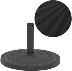 vidaXL Suport umbrelă de soare, rășină, rotund, negru, 14 kg (43657) - maryon