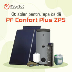 HEWALEX Pachet solar (kit) complet apă caldă menajeră pentru 4-6 persoane (PF Confort Plus ZPS) (KitPFConfort+ZPS)