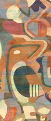  Absztrakt kézzel festett modern művészi motívum narancs mályva szines falpanel (DG3WAR1022)