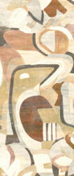  Absztrakt kézzel festett modern művészi motívum fehér bézs barna és szines falpanel (DG3WAR1012)