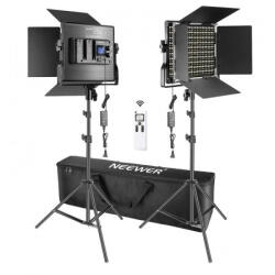 Neewer Kit 2 Panouri Neewer Bicolor, telecomanda wireless 2.4G, geanta transport si accesorii