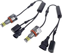 LEDtech BMW H8 Angeleye LED izzó E87 E90 LCI E60 E84 F10 E70 E71 120W 6000K Jégfehér - Hideg fehér Canbus Cree Angel Eye Eyes ✔️ 07119906503 (07119906503)