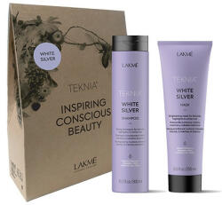 Lakmé Set sampon+masca cu pigment violet pentru parul blond Teknia White Silver (8429421440165)