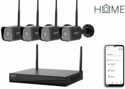 iGET HOME Wi-Fi NVR N4C4, 2K+ felbontás, 3 MPx, Wi-Fi felvevő vízálló kamerákkal és kétirányú átvite (N4C4)