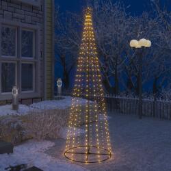 vidaXL Decorațiune brad Crăciun conic 330 LED-uri alb cald 100x300 cm (51288)