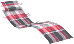 vidaXL Pernă de șezlong, roșu carouri, 186x58x3 cm, textil oxford (314171)