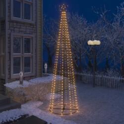 vidaXL Decorațiune brad de Crăciun conic 400 LED-uri alb cald 100x360 cm (51290)