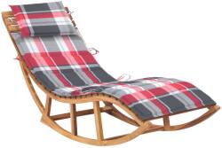 vidaXL Șezlong balansoar cu pernă, lemn masiv de tec (3063346) - comfy