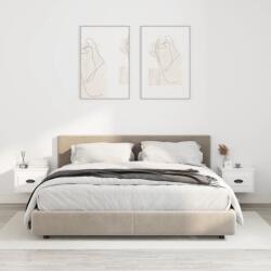 vidaXL Noptiere de perete, 2 buc. , alb, 41, 5x36x28 cm (816377)