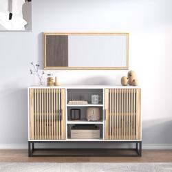 vidaXL Servantă, alb, 105x30x65 cm, lemn prelucrat (352118) Comoda