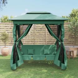 vidaXL Pavilion de grădină & balansoar convertibil verde textil & oțel (363327) - vidaxl