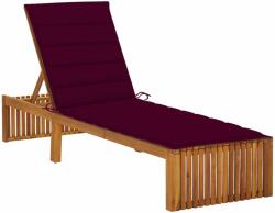 vidaXL Șezlong cu pernă, lemn masiv de acacia (3064158) - comfy