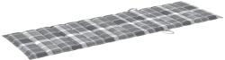 vidaXL Pernă de șezlong, roșu carouri, 200x60x3 cm, textil oxford (314217)