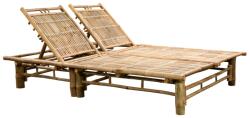 vidaXL Șezlong de 2 persoane, cu perne, bambus (3063955)