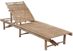vidaXL Șezlong de grădină cu pernă, bambus (3061642)