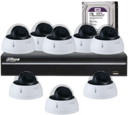 Dahua Sistem supraveghere IP exterior Dahua DH-IP-B8INT30M-2MP, 8 camere, 2 MP, IR 30 m, 2.8 mm, slot card, PoE (DH-IP-B8INT30M-2MP)