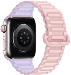 Hoco Apple Watch 42 / 44 / 45 / 49 mm Hoco WA06 flexibilis mágneses szilikon szíj lila