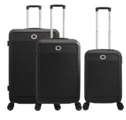  SANTINO 3 db-os merev falú bőrönd szett, anyaga ABS, BLACK