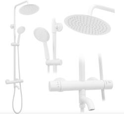 Rea Lungo falon kívüli zuhanyrendszer termosztátos csapteleppel és kádkifolyóval, fehér REA-P6608 (REA-P6608)
