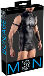 Svenjoyment - mellhámos, ujjatlan férfi top (fekete) - szexaruhaz