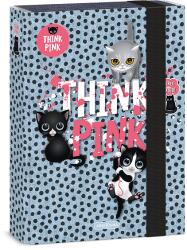 Ars Una cicás füzetbox A5 Think Pink pöttyös