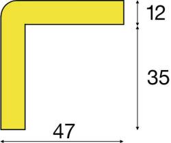 Sarokvédő, H típus, 1 db 5 m-es tekercs, fekete / sárga (01_505361_sarok)