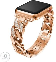 Luxury Apple Watch szíj 42/ 44/ 45/ 46 /49 mm Luxury V3 fém - rosegold (OS-0410)