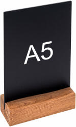  Tablita meniu creta forma T, A5, baza de lemn, portrait