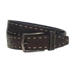 CK LEATHER Curea barbati, casual-eleganta, din piele ecologica, latime 3.5 cm, maro - CK172M - ciucaleti