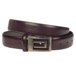 CK LEATHER Curea barbati, casual-eleganta, din piele ecologica, latime 3.5 cm, maro - CK167M - ciucaleti