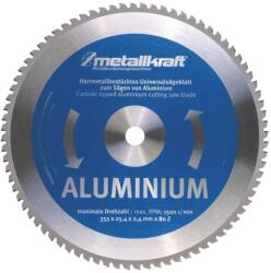 Metallkraft Panza circulara pentru aluminiu Ø 355 x 2, 4 x 25, 4 mm, Z80 (MK.3853502)