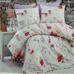  Lenjerie de pat, Patru Anotimpuri Lily, pentru 2 persoane, bumbac, 4 piese, 200x220, alb/lila Lenjerie de pat