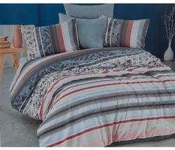  Lenjerie de pat, Patru Anotimpuri Ilgin, pentru 2 persoane, bumbac, 4 piese, 200x220, alb/roz/gri Lenjerie de pat