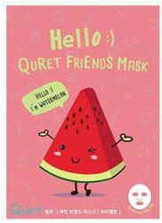 Quret Mască din țesătură cu extract de pepene verde - Quret Hello Friends Watermelon Sheet Mask 25 g