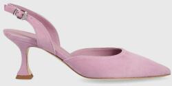Kennel & Schmenger magassarkú cipő velúrból Lia lila, magassarkú, nyitott sarokkal, 91-77650 - lila Női 36