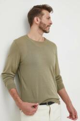 HUGO BOSS gyapjú pulóver könnyű, férfi, zöld - zöld XL