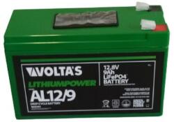 Volta's Voltas 12.8V 9Ah LiFePO4 lítium-vasfoszfát akkumulátor 151*65*95 digit