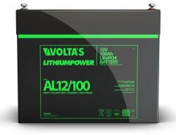 Volta's Voltas 12.8V 100Ah LiFePO4 lítium-vasfoszfát akkumulátor 260*170*211