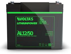 Volta's Voltas 12.8V 50Ah LiFePO4 lítium-vasfoszfát akkumulátor 197*166*185 mm bluetooth