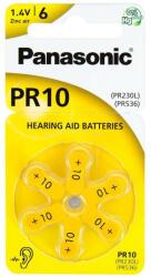 Panasonic ZA10 / PR10 Panasonic Cink-levegő hallókészülék elem 75mAh 5, 8*3, 6mm
