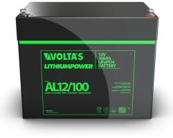 Volta's Voltas 12.8V 100Ah LiFePO4 lítium-vasfoszfát akkumulátor 260*170*210 bluetooth