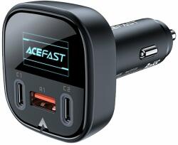 ACEFAST Ultimate Car Charger (2x USB-C + USB-A) 100W OLED Display Black (B5)