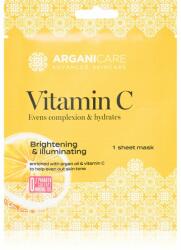 Arganicare Vitamin C Sheet Mask arcmaszk bőrvilágosító hatással C vitamin