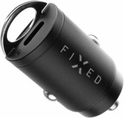 FIXED PD Rapid Charge Car Mini, 2x USB-C kimenettel, PD támogatás, 30 W fekete (FIXCC30M-CC-BK)
