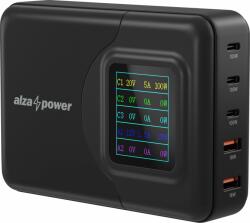 AlzaPower M500 Digital Display Multi Ultra Charger 200W fekete (APW-MP2A3CGD1)