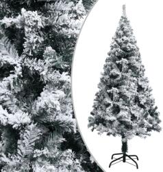 vidaXL Brad de Crăciun artificial cu LED-uri&zăpadă, verde, 210 cm (3077768)