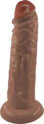 Mokko Toys Dildo Realist Terry cu Ventuza, PVC, Maro, 24 cm, Mokko Toys Dildo
