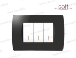 TEM SOFT díszítőkeret 7M SB matt fekete OS70SB(24762)